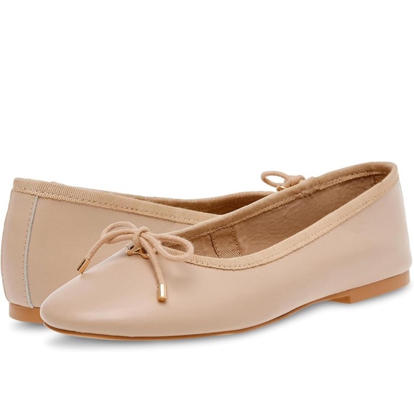 Steve Madden Women's Blossoms Ballet Flat - Natural Leather Size 6 - Picture 2 of 8